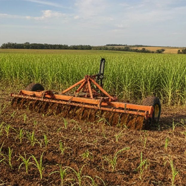 Implemento agrícola no campo